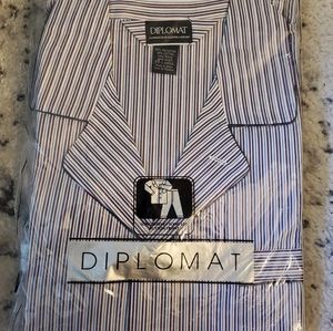 Diplomat Long Sleeve Long Leg Button Front 2 piece Pajama Set